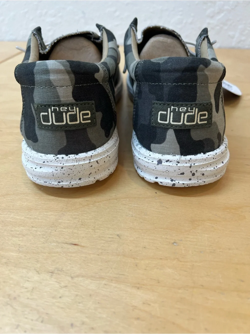 Hey Dude Camo Wally Slip-On Loafers in Black and Gray